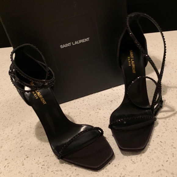 Saint Laurent women’s optimism embellished heel - Picture 4 of 8